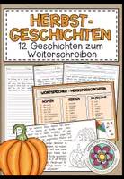 Vorschau - Arbeitsblätter - Herbstgeschichten - 12 Geschichtenanfänge zum Weiterschreiben - Deckblatt