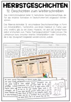 Vorschau - Arbeitsblätter - Herbstgeschichten - 12 Geschichtenanfänge zum Weiterschreiben - Seite 1