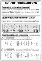 Vorschau - Poster - BRÜCHE - ungleichnamige Brüche subtrahieren (Poster + Merkblatt) - Seite 3