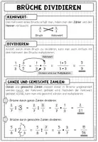 Vorschau - Poster - Bruchrechnung – Brüche dividieren mit Kehrwert | Poster und Merkblatt 6. Klasse - Seite 3