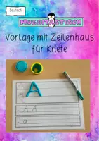 Vorschau - Arbeitsblätter - Vorlage für Knete und Folienstift mit Zeile und Zeilenhaus - Deckblatt