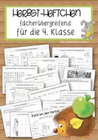 Vorschau - Stationenlernen - Herbstheftchen für die 4. Klasse - Deckblatt