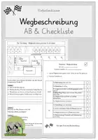 Vorschau - Arbeitsblätter - Materialpaket - Visualisierung / Anleitung Wegbeschreibung, AB & Checkliste - Seite 1