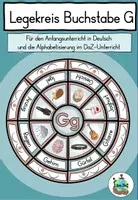Vorschau - Aufgabenkarten - Buchstabe G - Legekreis - Buchstabenlehrgang / Alphabetisierung DaZ / Deutsch - Deckblatt