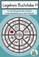 Vorschau - Aufgabenkarten - Buchstabe H - Legekreis - Buchstabenlehrgang / Alphabetisierung DaZ / Deutsch - Deckblatt