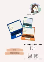 Vorschau - Arbeitsblätter - 6 Laptop-Steckbriefe für den Medien + Informatik-Unterricht - Deckblatt
