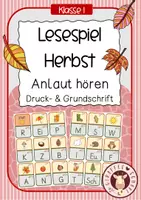Vorschau - Spiele - Lesespiel Herbst - Anlaute hören - Deckblatt