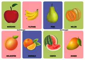 Aperçu - Cartes / Images - Flashcards de fruits et légumes en espagnol! - Page 3
