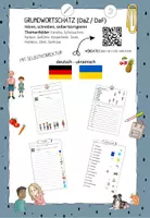 Vorschau - Arbeitsblätter - Wortschatztraining ukrainisch deutsch. Hörverstehen, Rechtschreibung ukrainisch deutsch - Deckblatt