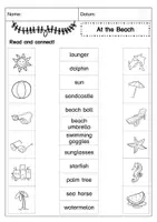 Vorschau - Arbeitsblätter - Vocabulary At the Beach / Wortschatz: Am Strand - Seite 1