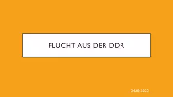 Vorschau - Präsentationen/Tafelbilder - Flucht aus der DDR - Fallbeispiele - Internetrecherche - Seite 1