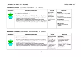 Vorschau - Stundenentwürfe - Jahresplan Stoffverteilungsplan - Klasse 1 (Deutsch, Mathe, Sachunterricht, Sport, Kunst und Musik) - Sparpaket - Seite 3