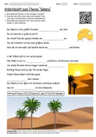Vorschau - Arbeitsblätter - Arbeitsblatt "Sahara" + Onlineübung & MP3 + Infografik - Deckblatt