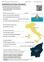 Vorschau - Arbeitsblätter - Arbeitsblatt "San Marino" + Onlineübung & MP3 + - Deckblatt
