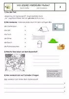 Aperçu - Feuilles d'exercices - Lecture suivie autour de l'ouvrage "Wo steckt Mathilda Huhn?" (classes bilingues) - Page 1