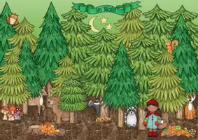 Vorschau - Arbeitsblätter - Materialpaket Wald (Wo ist? Leseübungen, Wimmelbild, Rechen- und Lesespaziergang und Koding Heft) - Seite 3