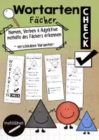 Vorschau - Mal- und Bastelvorlagen - Bastelvorlage| Fächer Wortartencheck - Deckblatt