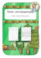 Vorschau - Spiele - Lese- und Rechenspaziergang (Im Wald) 4fach differenziert - Deckblatt