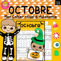 Aperçu - Feuilles d'exercices - Mon Cahier d'Autonomie Octobre Grande Section - Page de couverture