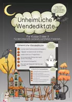 Vorschau - Aufgabenkarten - Unheimliche Wendediktate - Deckblatt