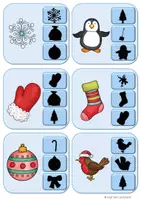 Vorschau - Fördermaterial/Inklusion - Klammerkarten | Schattenbilder | Winter | Weihnachten - Seite 3