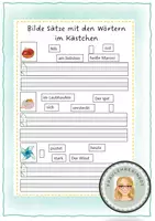 Vorschau - Arbeitsblätter - Herbst-Erste Sätze schreiben mit Hilfe - Deckblatt