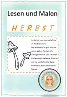 Vorschau - Arbeitsblätter - Herbst-Lesen und Malen schwer - Deckblatt
