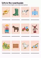 Vorschau - Arbeitsblätter - Basic words - city and country life mit Lösungsblatt - Seite 3