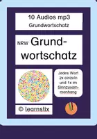 Vorschau - Fördermaterial/Inklusion - D | Grundwortschatz NRW: 10 Audios | Kl. 1 - 4 - Deckblatt