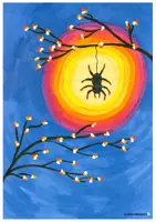 Vorschau - Stundenentwürfe - Kunststunde: Die Spinne im Vollmond (A3) - Deckblatt