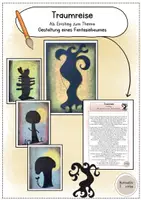 Vorschau - Arbeitsblätter - Traumreise/ Fantasiegeschichte als Einstieg für Kunstthema "Fantasiebaum" - Deckblatt