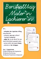 Vorschau - Arbeitsblätter - Maler und Lackierer - In den Alltag einfühlen - Deckblatt