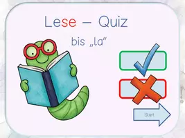 Vorschau - Fördermaterial/Inklusion - Lesen interaktiv - ABC der Tiere bis zur Silbe "la" - Silbenschrift - Seite 1
