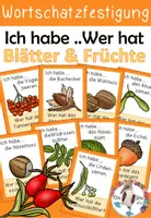 Vorschau - Spiele - Herbst - Früchte & Blätter - Ich habe .. Wer hat ..? Lesespiel - Deckblatt