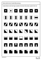 Vorschau - Arbeitsblätter - Visuelle Differenzierung von Buchstaben und Formen - Seite 3