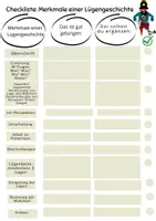 Vorschau - Arbeitsblätter - Checkliste Lügengeschichten - Deckblatt