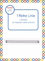 Vorschau - selbst erstellte Cliparts/Grafiken - Lineatur 1. Schj Querformat Häuschen rechts und links - Deckblatt