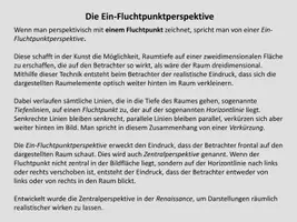 Vorschau - Präsentationen/Tafelbilder - Perspektivisch zeichnen mit Fluchtpunkt - Traumzimmer in der Ein-Fluchtpunktperspektive / Zentralperspektive (Kunst 8.-9. Klasse) - Seite 3