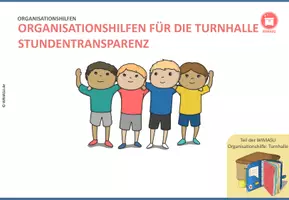 Vorschau - Bildkarten - Stundentransparenz in der Turnhalle / Organisationshilfen Sportunterricht - Seite 1