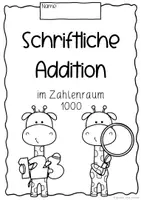 Vorschau - Arbeitsblätter - Schriftliche Addition bis 1000 – Arbeitsheft mit & ohne Übertrag (Mathe Klasse 3/4) - Seite 1