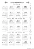 Vorschau - Arbeitsblätter - Schriftliche Addition bis 1000 – Arbeitsheft mit & ohne Übertrag (Mathe Klasse 3/4) - Seite 2