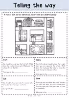 Vorschau - Arbeitsblätter - Telling the way Worksheets - Seite 3