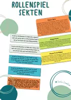 Vorschau - Arbeitsblätter - Materialpaket Thema Sekten in Ethik - Deckblatt