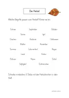 Vorschau - Arbeitsblätter - Der Herbst Arbeitsblätter - Seite 1