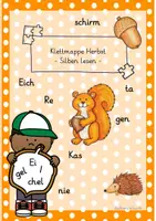 Vorschau - Arbeitsblätter - Klettmappe Herbst - Silben lesen I - - Seite 1