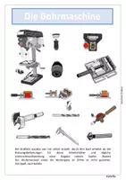 Vorschau - selbst erstellte Cliparts/Grafiken - Bohrmaschine Grafiken für den Technik Unterricht - Deckblatt