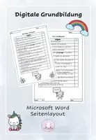 Vorschau - Arbeitsblätter - Digitale Grundbildung Word Übung Arbeitsblatt & Test - Deckblatt