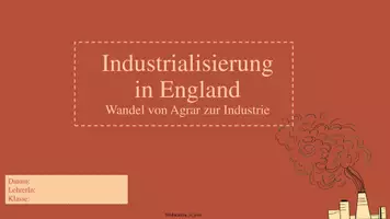 Vorschau - Arbeitsblätter - Industrialisierung England - PowerPoint und Arbeitsblätter - Seite 1