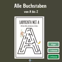 Vorschau - Arbeitsblätter - Labyrinth mit Buchstaben - Ideal für Kinder ab 4 Jahren - Seite 2