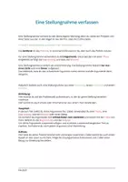 Vorschau - Merkblätter - Eine Stellungnahme verfassen - Deckblatt